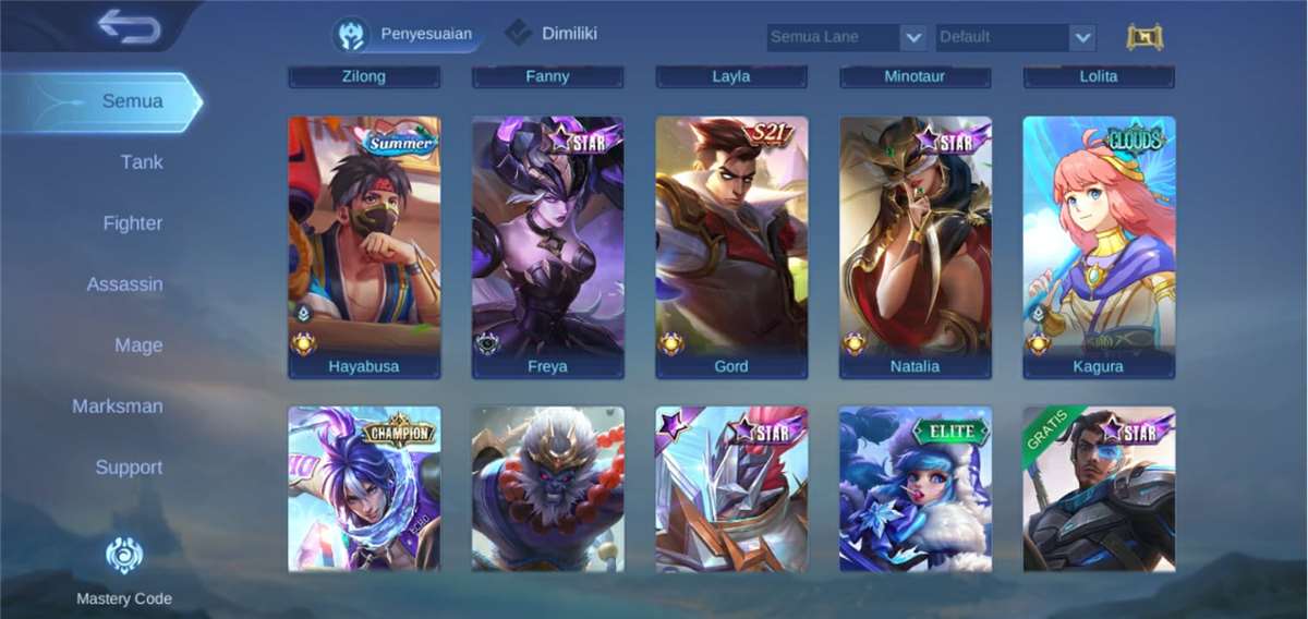 Penjualan akun permainan Mobile Legends